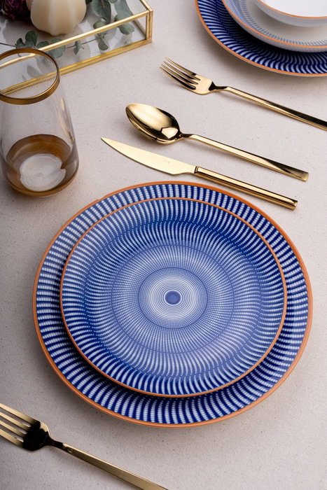Hermia Vajilla de Porcelana Multicolor de 24 Piezas
